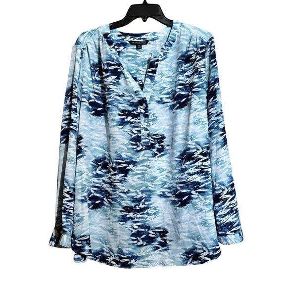 Zac & Rachel Tunic Top Womens 2X Multicolor Abstract Print Popover Blouse - Picture 1 of 8